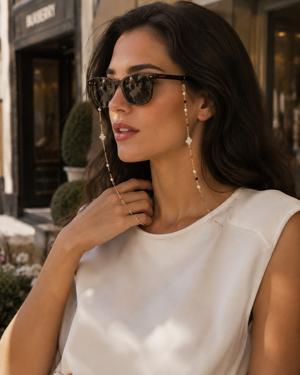 Cordon de Lunettes NDL1745 - Retenue Optique Perles (vue 2) — View Optik | View Optik