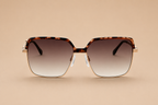 Bulget - Lunettes de Soleil Oversize Or Rose Havane (vue 3) — Bulget | View Optik