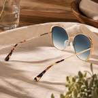 Bulget - Lunettes de Soleil Oversize Or Havane (vue 3) — Bulget | View Optik