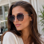 Bulget - Lunettes de Soleil Papillon Rose Havane Dore — Bulget | Lunettes de soleil UV400