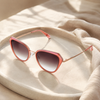 Bulget - Lunettes de Soleil Papillon Multicolore Dore (vue 3) — Bulget | View Optik