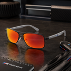BMW Motorsport — Lunettes de Soleil Aviateur Métal Miroir Orange (vue 2) — BMW Motorsport | View Optik