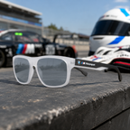 BMW Motorsport — Lunettes de Soleil Rectangulaires Cristal Miroir Argent-Bleu (vue 4) — BMW Motorsport | View Optik