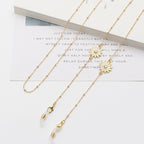 Chrysanthemum et Gold Chain avec Anti-Drop Mask Necklace (vue 4) — eprolo | View Optik