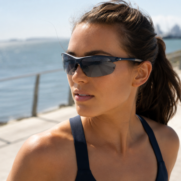 Champion — Lunettes de Soleil Sport Semi-Sans Cerclage Polarisées Bleu Marine — Champion | Lunettes de soleil UV400