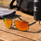 Champion — Lunettes de Soleil Pilote Navigator Métal Brun Verres Polarisés Doré (vue 2) — Champion | View Optik
