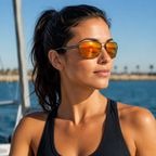 Champion — Lunettes de Soleil Pilote Navigator Métal Brun Verres Polarisés Doré (vue 3) — Champion | View Optik