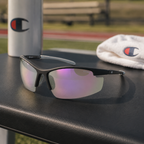 Champion — Lunettes de Soleil Sport Semi-Rimless Polarisées Flash Bleu (vue 2) — Champion | View Optik