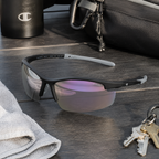 Champion — Lunettes de Soleil Sport Semi-Rimless Polarisées Flash Bleu (vue 4) — Champion | View Optik