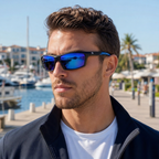 Champion — Lunettes de Soleil Rectangle Sport Wrap Polarisées Miroir Bleu (vue 4) — Champion | View Optik