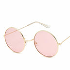 AV Eyewear Alloy Mirror Sunglasses Retro Dessin Rose Round (vue 7) — eprolo | View Optik