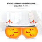 Masseur Bluetooth Smart Vibration Masseur oculaire — Appareil de soin des yeux à compression chaude · Musique intégrée · Lunettes pliables de protection visuelle (vue 2) — eprolo | View Optik