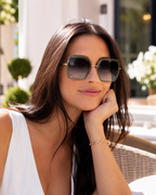 Ana Hickmann - Lunettes de Soleil Oversize Rose Transparent Or (vue 4) — Ana Hickmann | View Optik