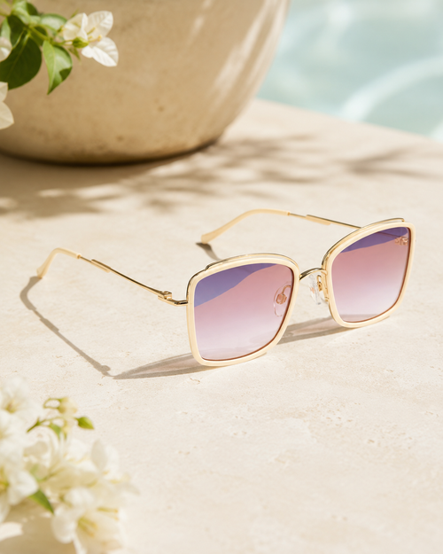 Ana Hickmann - Lunettes de Soleil Elegantes Or Lavande (vue 2) — Ana Hickmann | View Optik