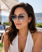 Ana Hickmann - Lunettes de Soleil Oeil-de-Chat Metal Gris Argente — Ana Hickmann | Lunettes de soleil UV400