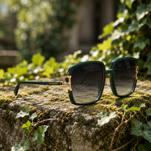 Ana Hickmann - Lunettes de Soleil Oversize Vert Or Rose (vue 2) — Ana Hickmann | View Optik
