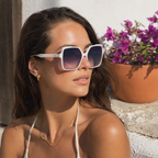 Ana Hickmann - Lunettes de Soleil Oversize Blanc Ivoire (vue 3) — Ana Hickmann | View Optik