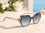 Ana Hickmann - Lunettes de Soleil Bicolore Vert Canard Rose (vue 3) — Atelier Verone | View Optik